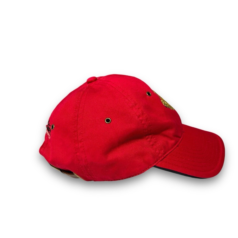 Vintage Levi's Strauss Men's Leather Strap Adjustable Hat Red - Picture 2 of 6
